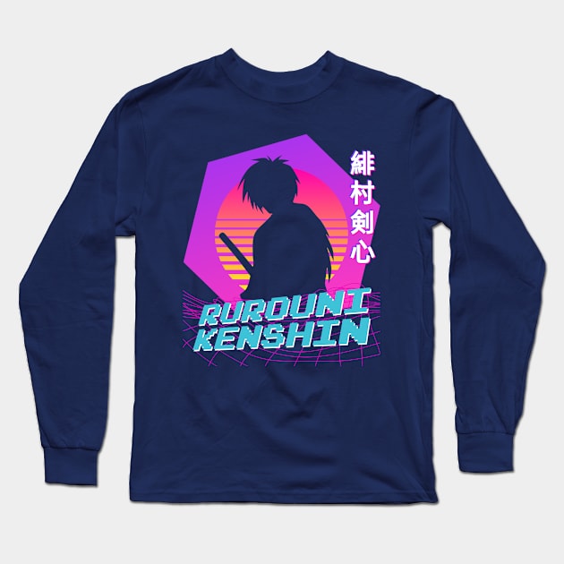 Rurouni Kenshin - Vaporwave Long Sleeve T-Shirt by The Artz